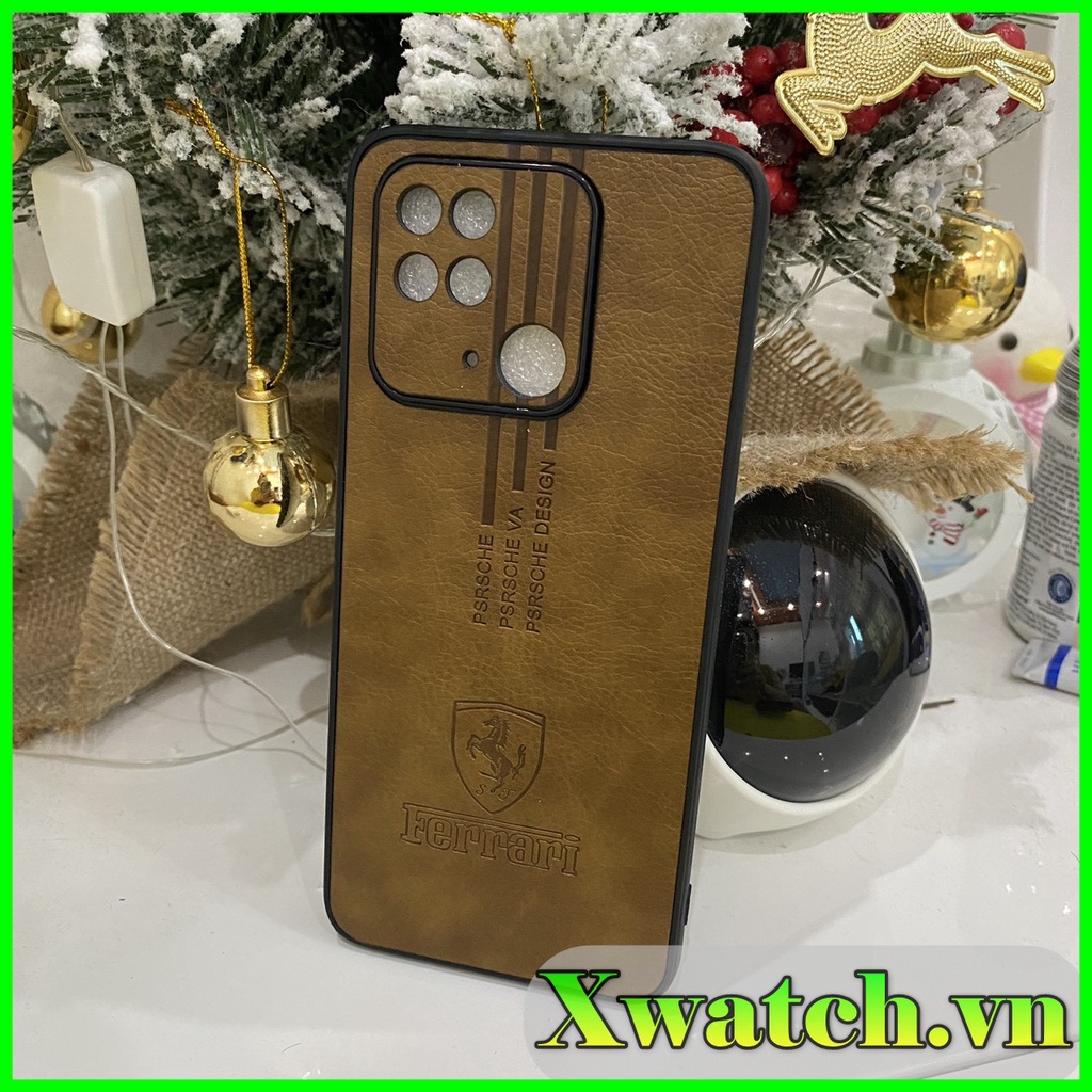 Ốp Lưng da Ferari Xiaomi Poco C40 Redmi 10A  A1 A1+ A2+ Redmi K50 Ultra phân khúc cao cấp
