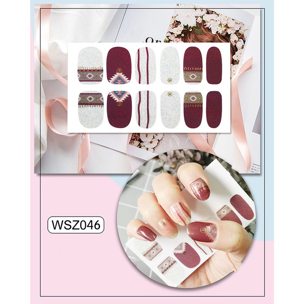 Set Sticker Dán Móng Tay 3D Cực Xinh Cho Các Nàng P230 - Nail Wraps HOT TREND