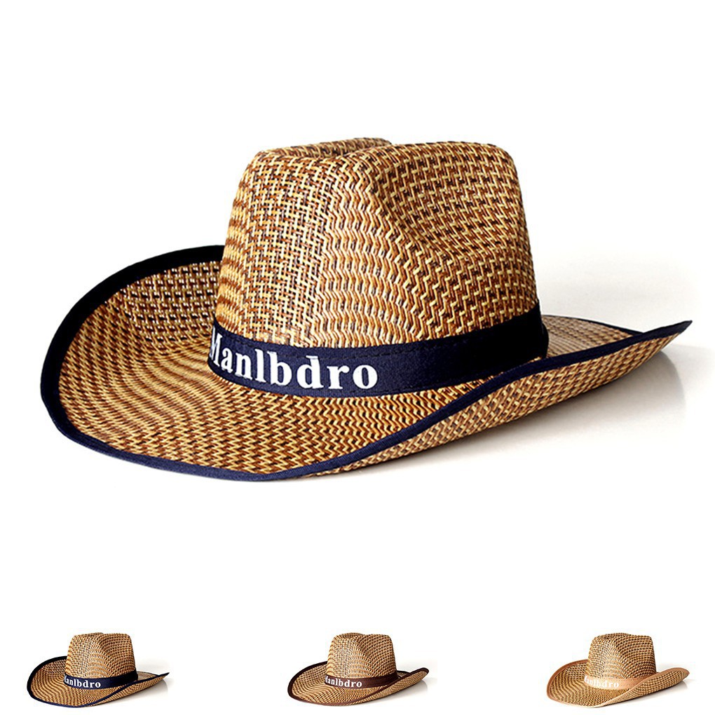 Mũ cói vành rộng thời trang cho nam
