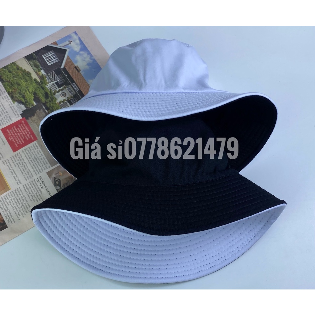 Nón bo tai bèo - mũ vành bucket trơn 2 mặt thời trang (hình thật shop tự chụp)