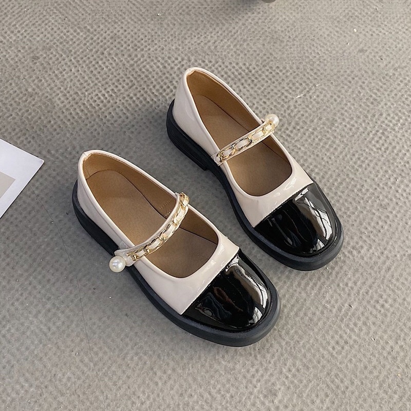 Giày Búp Bê Đính Ngọc Trai Xinh Xắn Sang Trọng Cho Nữ Mã V57