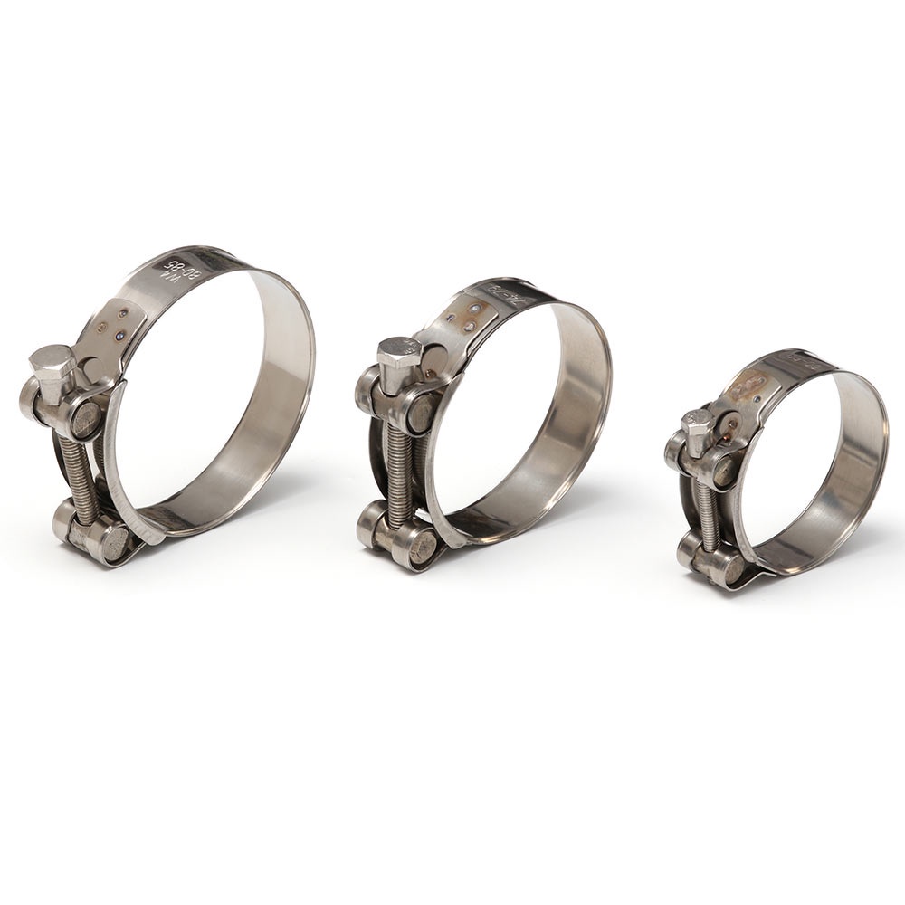 DORAW 1pc New Stainless Steel Welding T Bolt Hose Clamps Exhaust Repair Tool Useful Hardware Sealing Powerful Pipe Clip