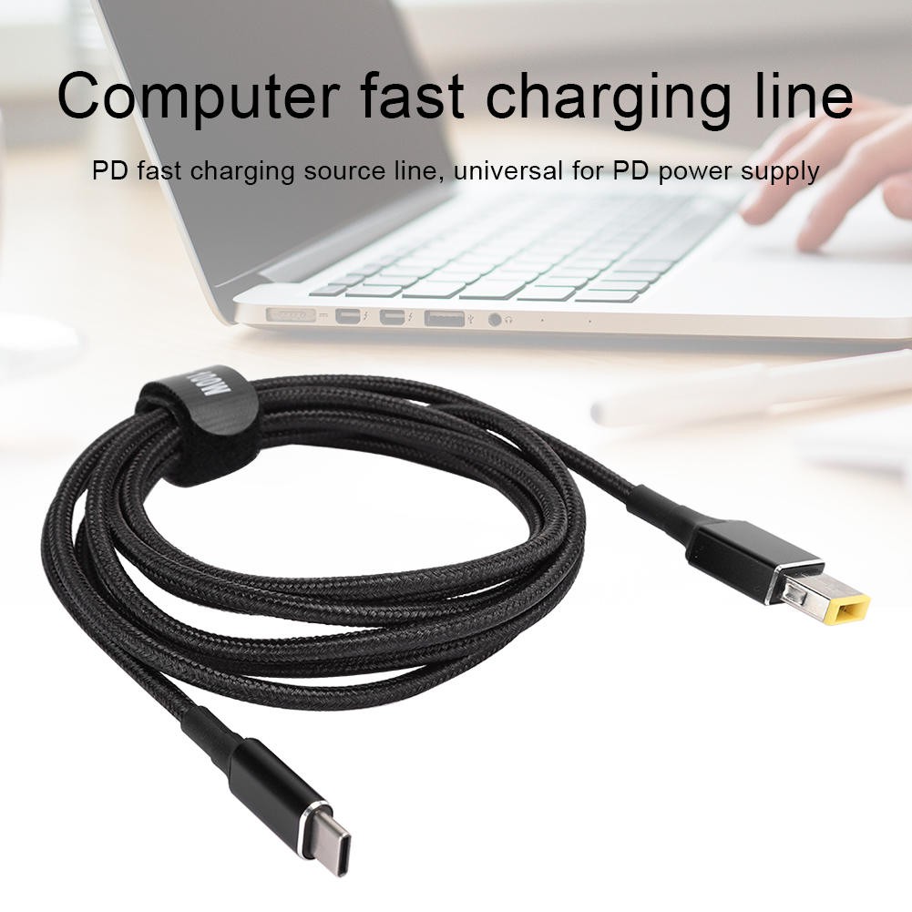 Dây Cáp Sạc Nhanh Loại C Sang Dc Vuông 4.0 4.5 7.4 100w 5a Cho Lenovo