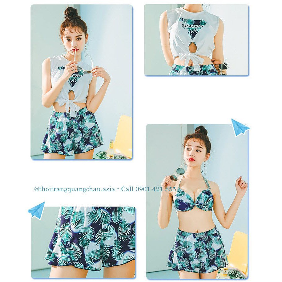 (Hàng Nhập) SET 3 MÓN BIKINI 2 MẢNH+GỒM ÁO MẶC NGOÀI #2041 | BigBuy360 - bigbuy360.vn