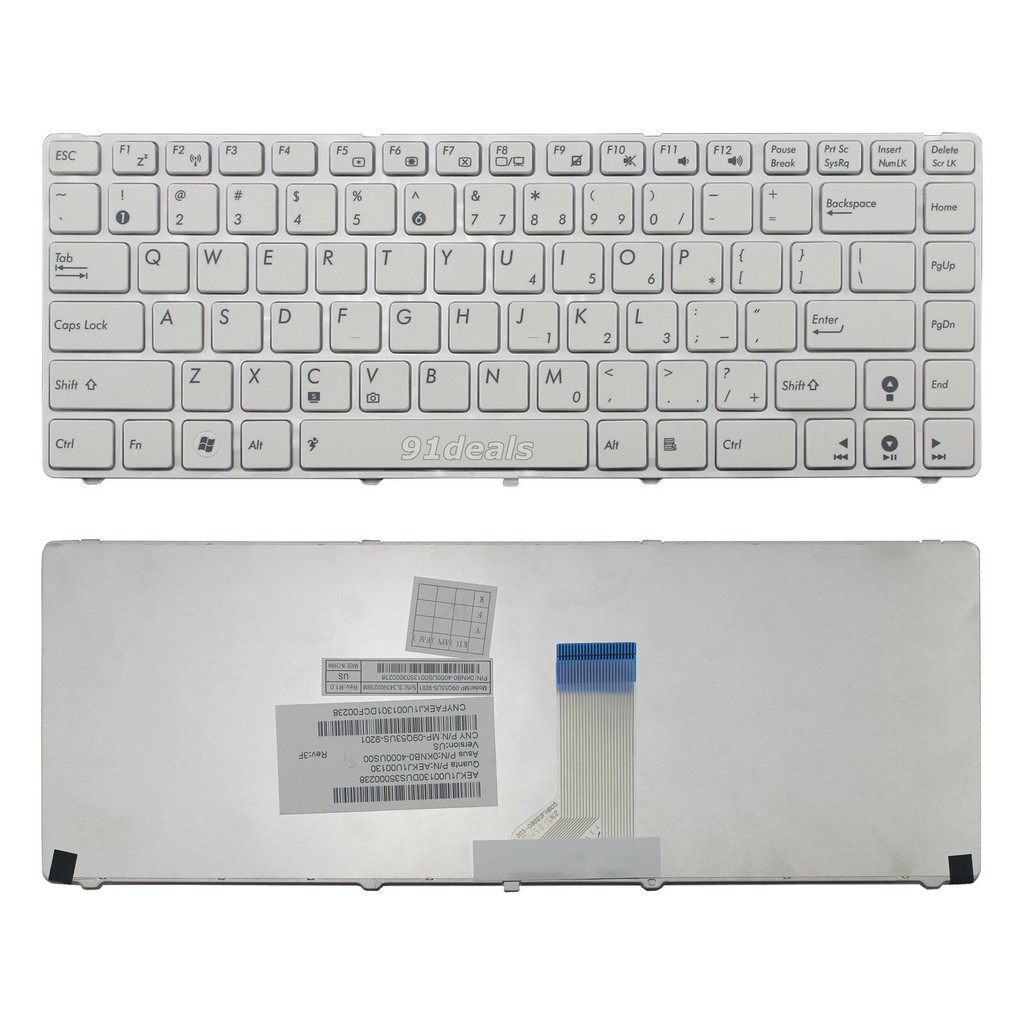 BÀN PHÍM LAPTOP ASUS K43 K43E K42 A42 K42F X45C ..MÀU TRẮNG