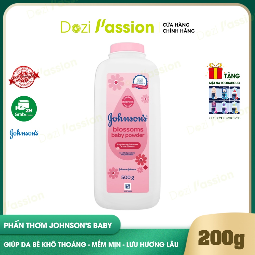 Phấn Rôm Johnson's Baby Hương Hoa Anh Đào Giúp Da Khô Thoáng, Mềm Mịn - Johnson Baby Blossom Baby Powder 200g