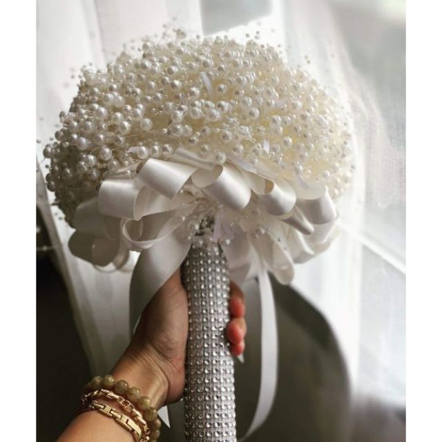 Set phụ liệu làm hoa cầm tay cho cô dâu