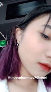 Thuốc nhuộm tóc màu tím kèm trợ oxy