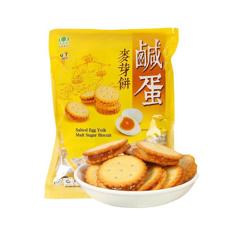 Bánh Quy Trứng Muối Đài Loan Salted Egg Yolk Malt Sugar Biscuit (Gói 180g)