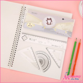 Bộ thước thẳng, compa, eke, đo độ