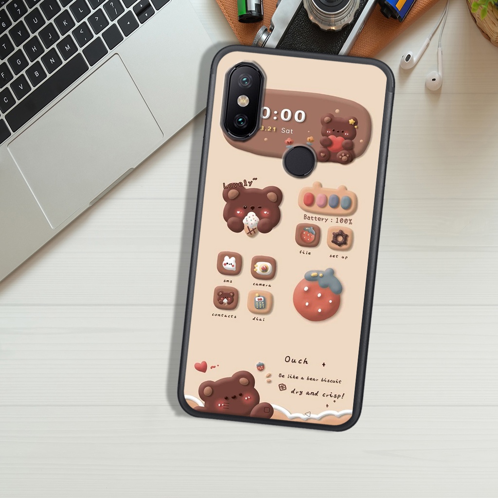 ỐP LƯNG XIAOMI MI 6X/MI A2 - MI A2 LITE - REDMI 6 PRO - REDMI S2 , IN HÌNH GẤU NÂU CHOCOLATE ĐÁNG YÊU.