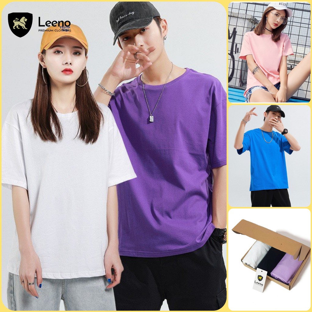 [Mã FAMAYWA giảm 10K đơn 50K] Áo phông rộng - Áo thun tay lỡ trơn vải cotton Leeno | BigBuy360 - bigbuy360.vn