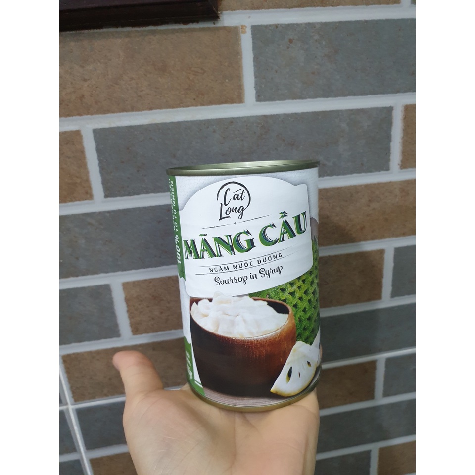 Mãng cầu nước đường đóng hộp  - mãng cầu Cát Long Asia Home lon 425gr