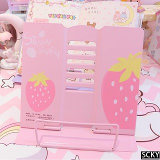 ★Pink sweet strawberry desktop reading bookshelf reading stu