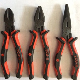 Combo 3 cây kìm (kìm cắt, kìm điện, kìm nhọn) FBF YCU-II 7 inch