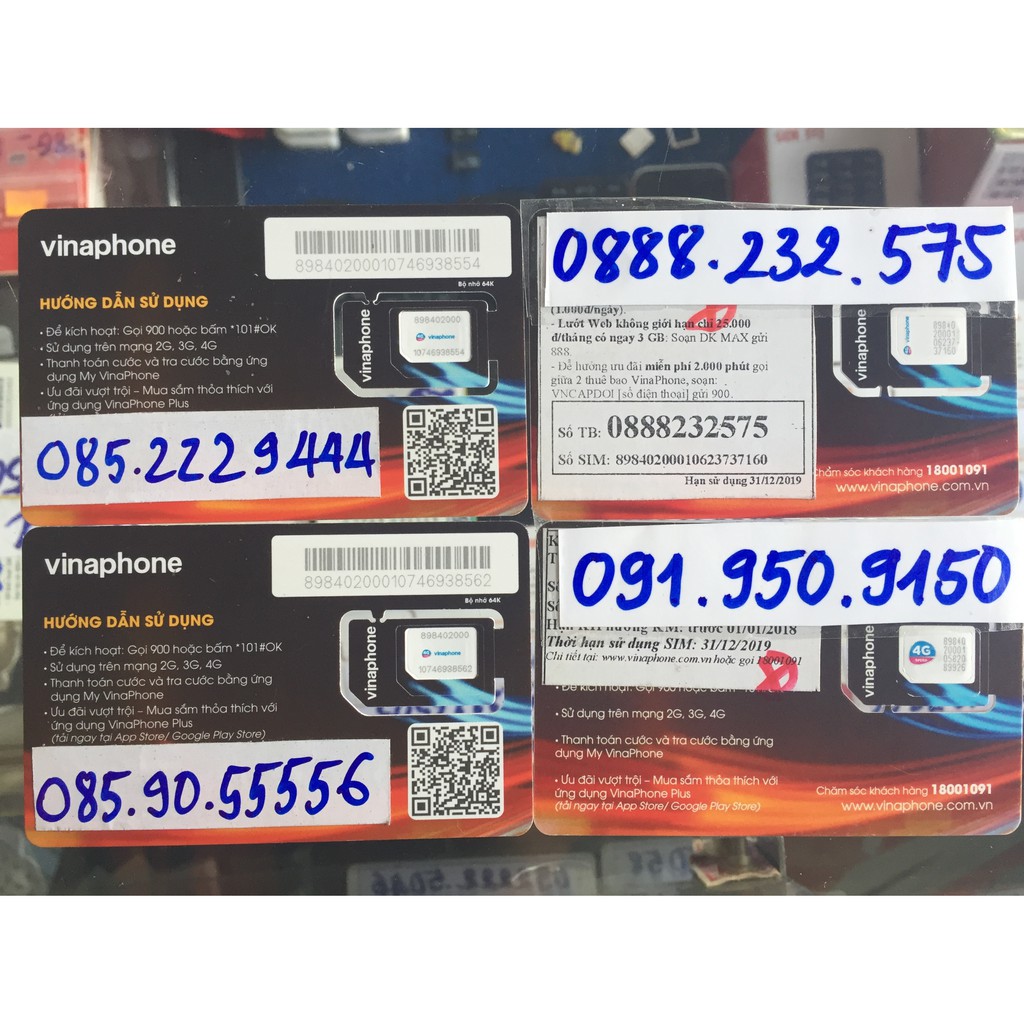SIM 4G VINAPHONE SỐ DỄ NHỚ GIÁ SỐC