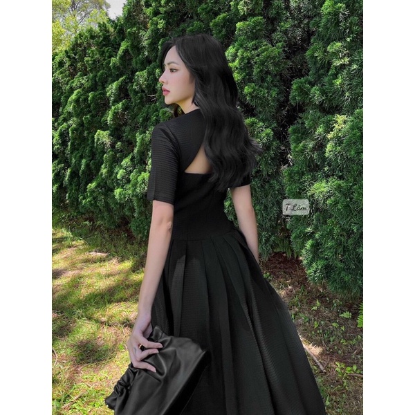 (Có Bigsize) Đầm Lendy cutout thân ngực tay con, phù hợp đi dự tiệc, sinh nhật