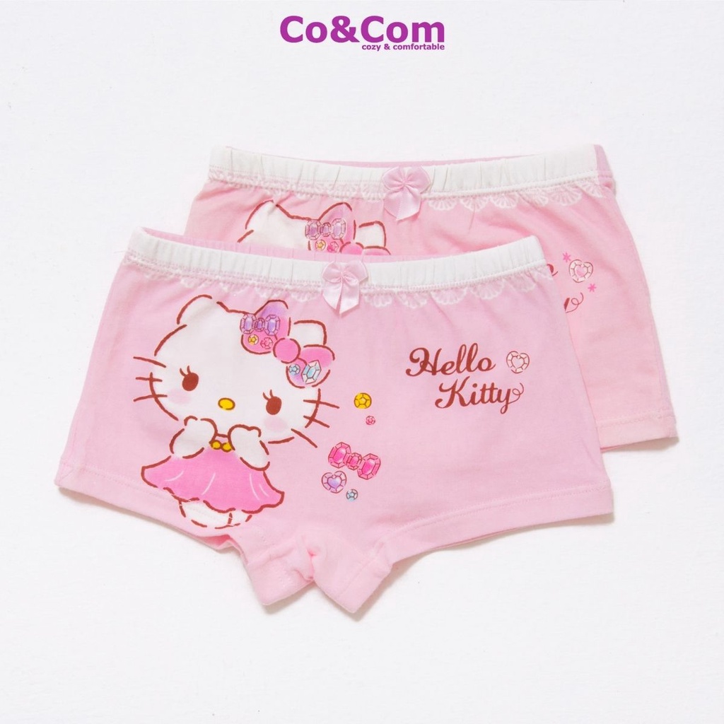 Set 2 Quần Lót Đùi, Quần Chip Bé Gái 12-17 Kg Co&amp;Com CD021 Nhiều Hình Dễ Thương Mềm Mát Co Giãn