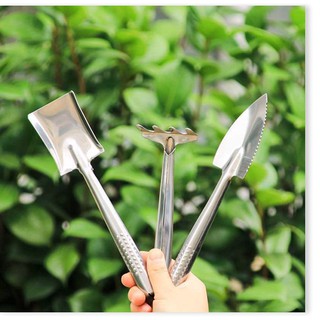 Bộ dụng cụ làm vườn 3 món inox