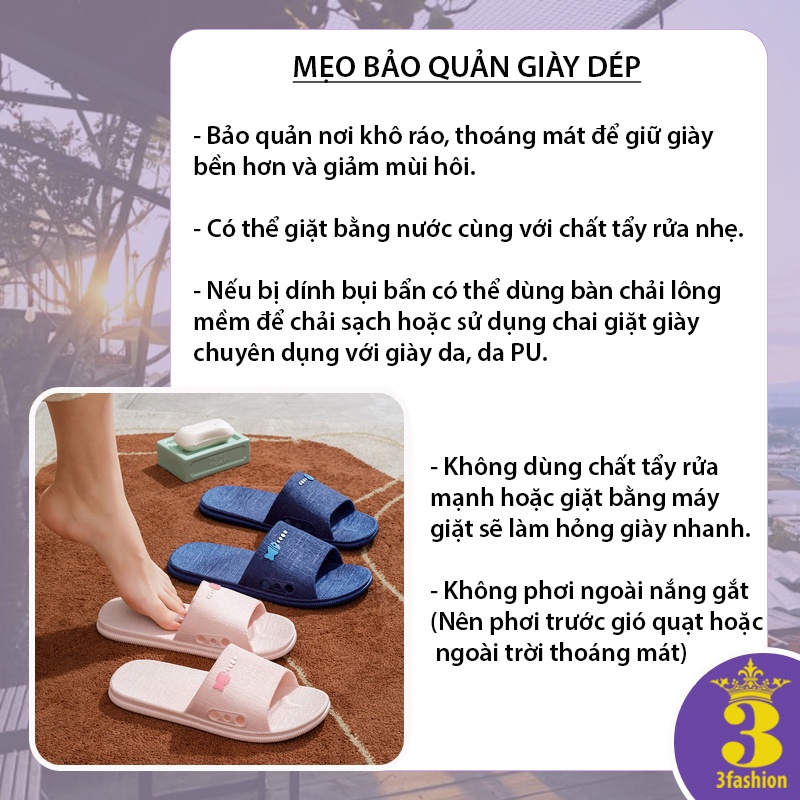 Dép Nhựa Đi Trong Nhà Nam Nhựa PVC Cao Cấp Chống Thấm Nước Chống Trơn Trượt Không Gấy Kích Ứng Da 3191W