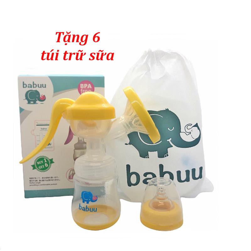 Máy hút sữa bằng tay Babuu tặng 6 túi trữ sữa