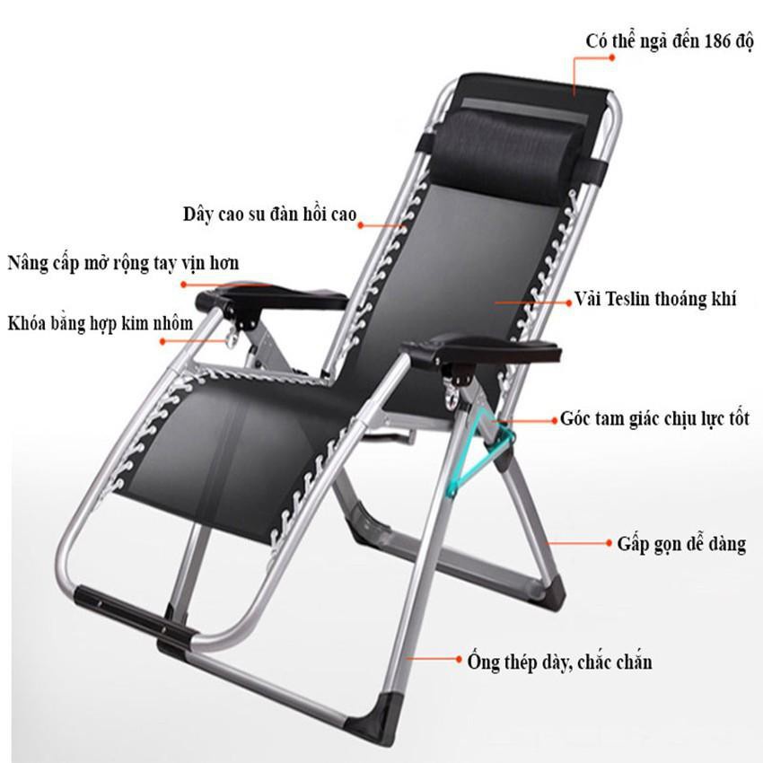 Ghế Xếp SEA DECOR Thư Giãn Cao Cấp, Thoải Mái, Kèm Khay Đựng Đồ