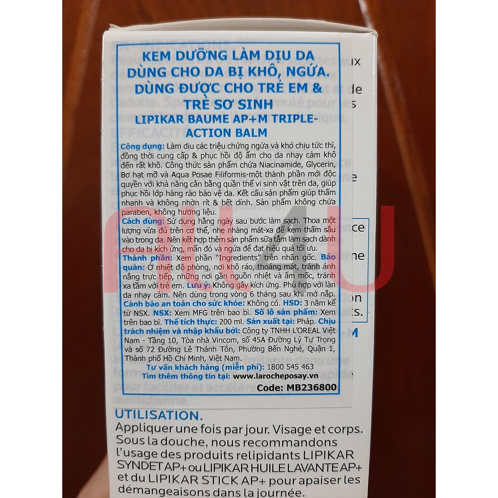 [CHÍNH HÃNG CÓ TEM] La Roche Posay Lipikar Baume AP+ M - Kem Dưỡng Làm Dịu Da Dùng Được Cho Trẻ Em Và Trẻ Sơ Sinh | BigBuy360 - bigbuy360.vn