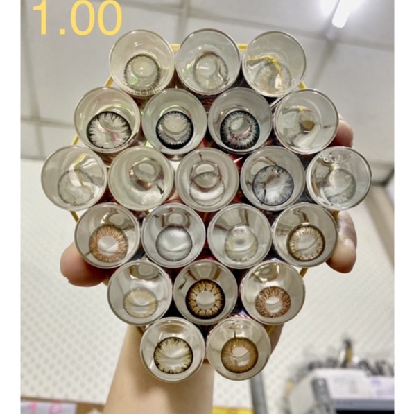 HCM có sẵn lens cận 1 độ kính áp tròng cận có sẵn, chọn mẫu ib cho shop