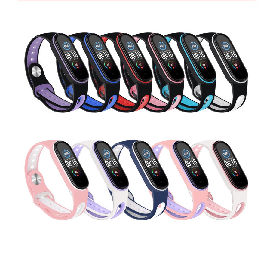 Dây đeo chất liệu silicon dành cho đồng hồ thông minh Xiaomi Mi Band 6 5 4 3