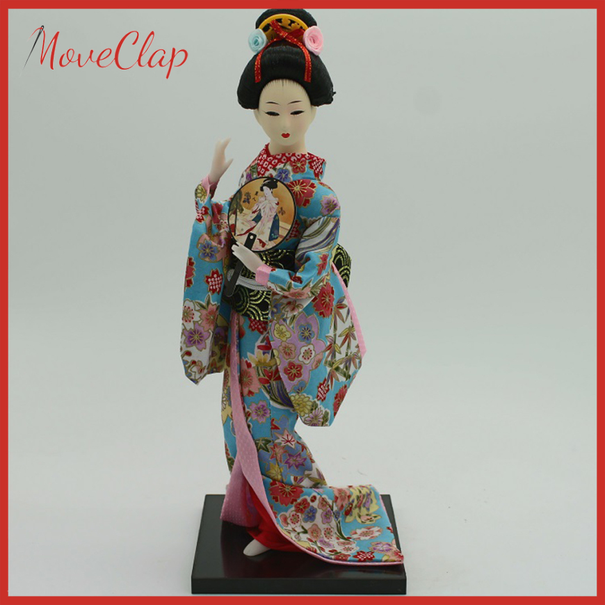 Búp Bê Geisha Mặc Kimono 12inch Trang Trí