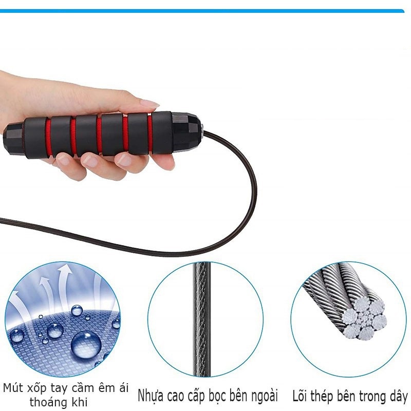 Dây nhảy tập thể dục lõi thép cao cấp  2m7