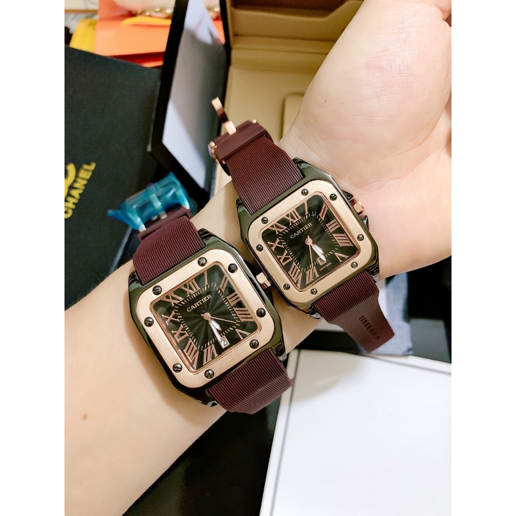 Đồng hồ Nam nữ Cartier dây silicon mẫu mới, đồng hồ cặp đôi cực chất | BigBuy360 - bigbuy360.vn