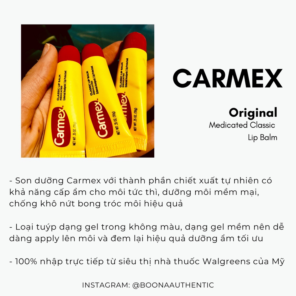 [ Carmex ] - Son dưỡng môi chống khô nứt nẻ các loại