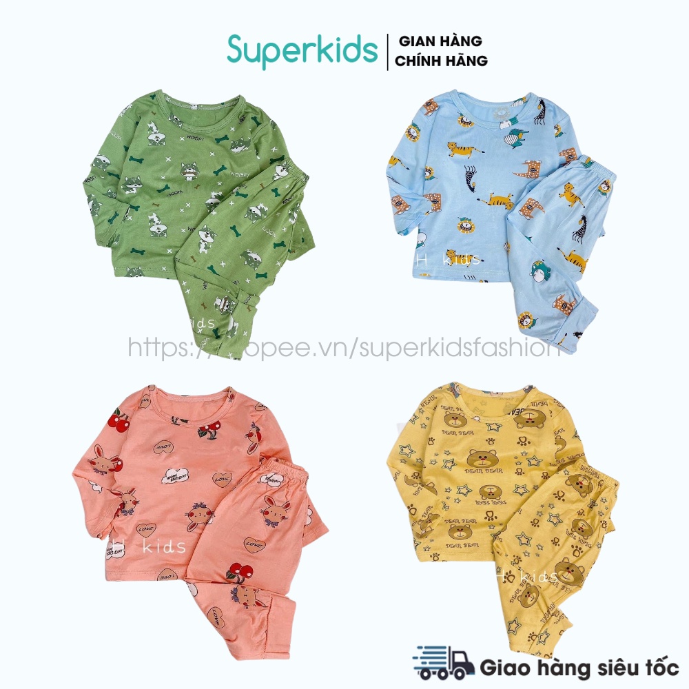 Bộ Minky 5 màu chất thun lạnh cao cấp cho bé 8-16kg QATE746