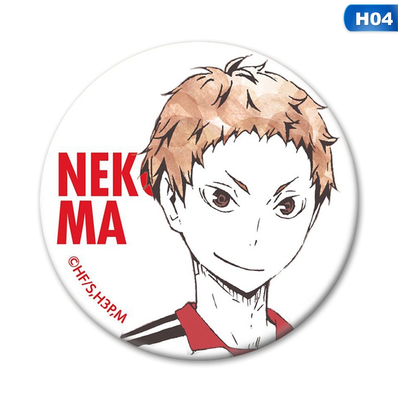 flowersqueen Huy Hiệu Cài Áo Hình hoạt Hình Haikyuu