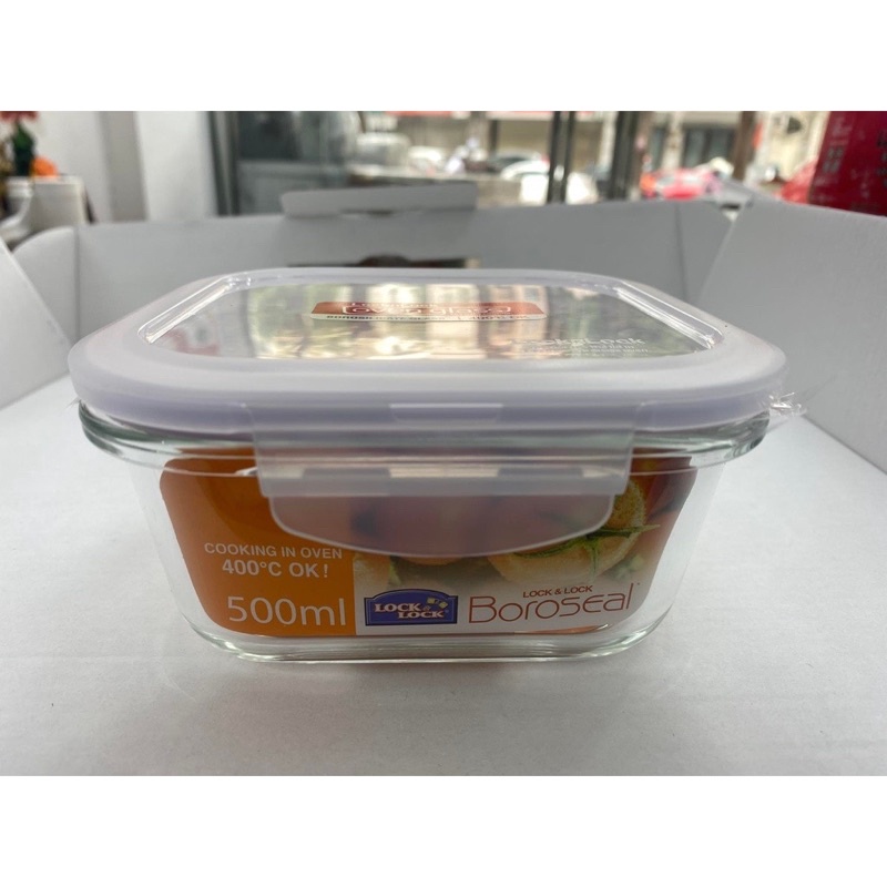 [CHÍNH HÃNG] Hộp thố thủy tinh lock and lock 500ml mang canh chống tràn dùng được trong lò vi sóng, 