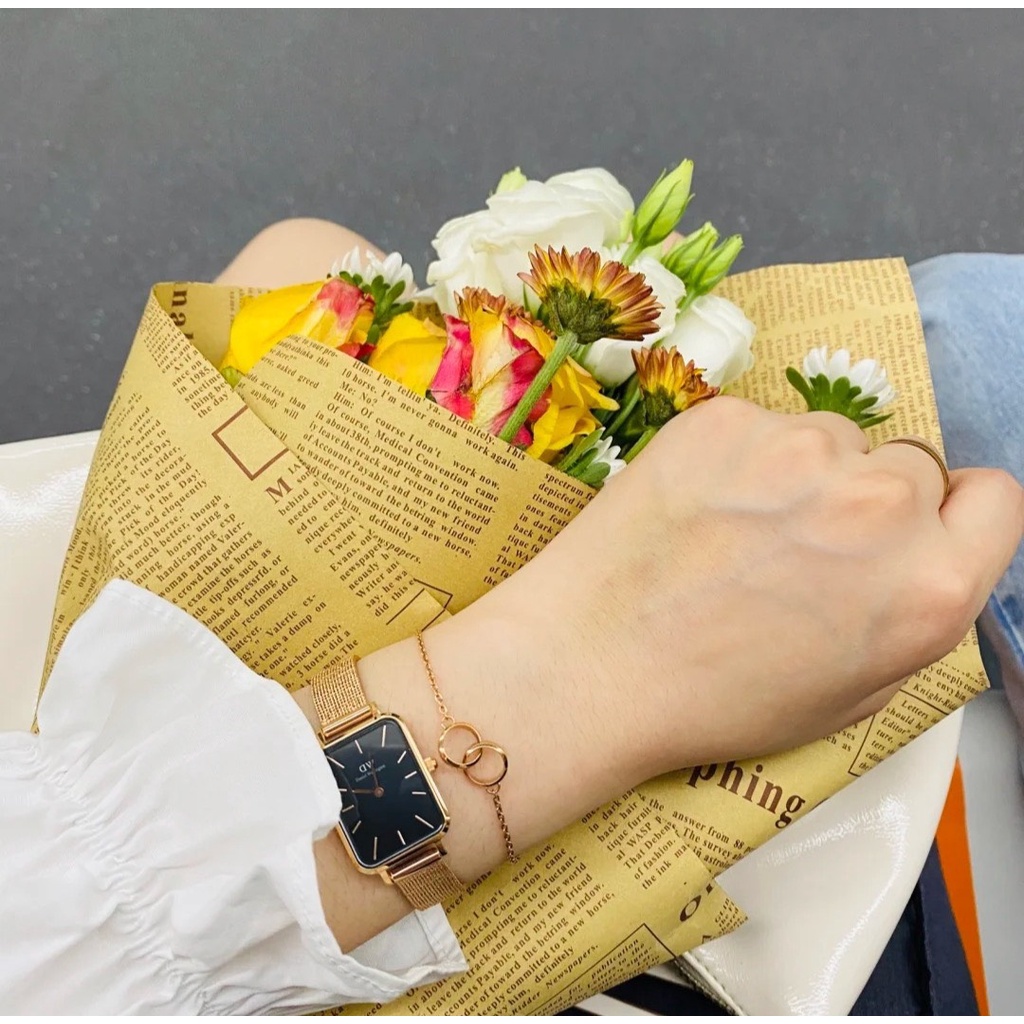 Đồng Hồ Nữ DVV Dây Thép Mặt Vuông Kiểu Dáng Sang Trọng Vintage Giá Rẻ