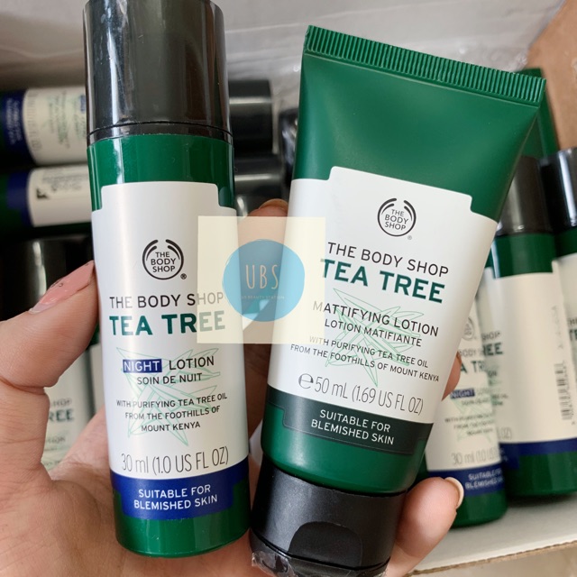  Lotion Dưỡng Ẩm Ngày/Đêm cho Da Mụn The Body Shop Tea Tree