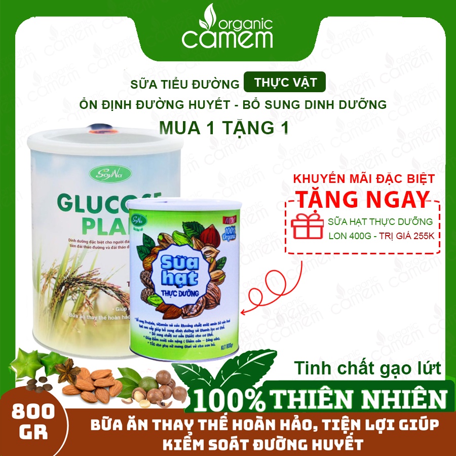 [TẶNG SỮA  HẠT 255K] SỮA TIỂU ĐƯỜNG GLUCOSE PLAN - Sữa tiểu đường - Sữa Glucose Plan bổ sung canci ổn định đường huyết