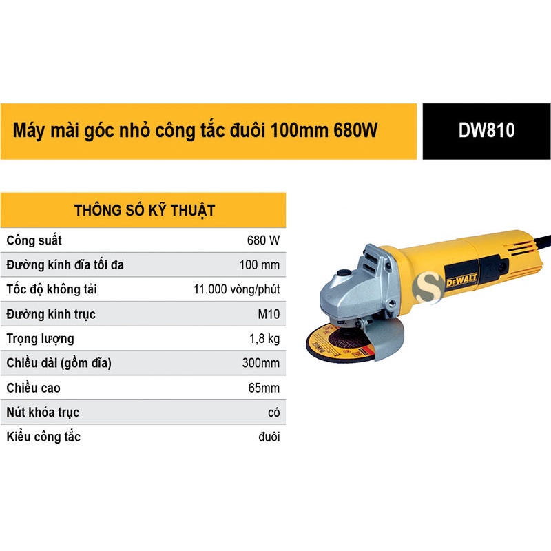 Máy mài góc Dewalt DW810 680W