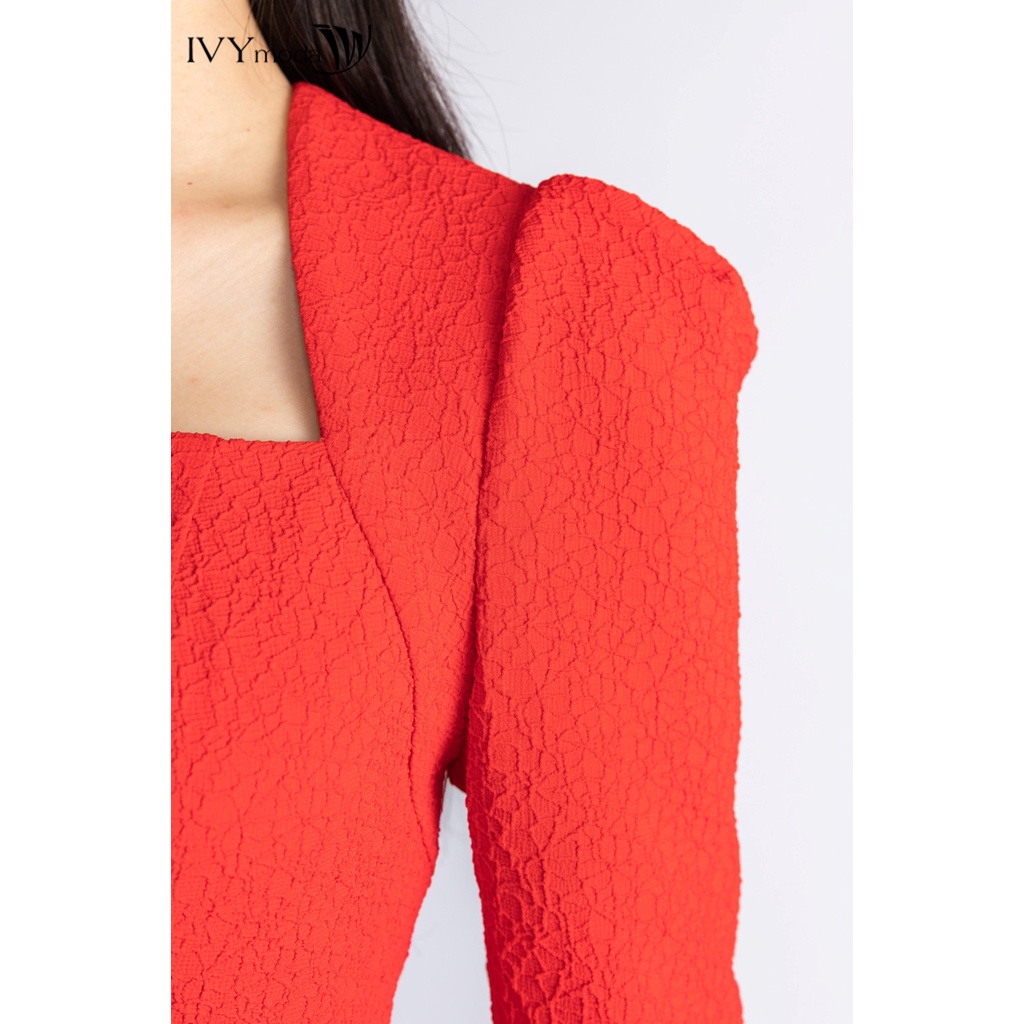 Áo peplum nữ dập nổi IVY moda MS 17M6979