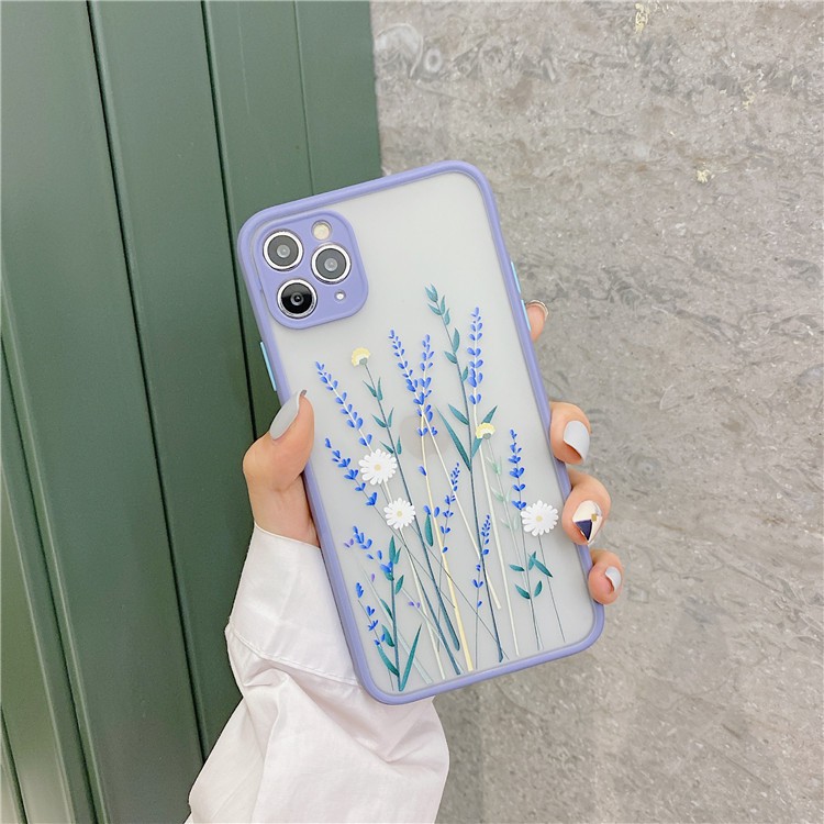 Ốp Lưng Nhám Chống Sock, Va Đập Bảo Vệ Camera Flowers - G059