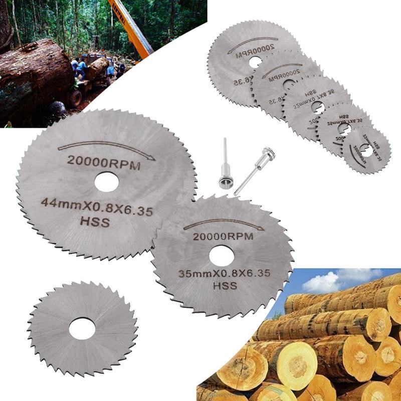 Bộ lưỡi cưa HSS mini kèm 2 trục gắn cho máy cắt kim loại/cắt gỗ