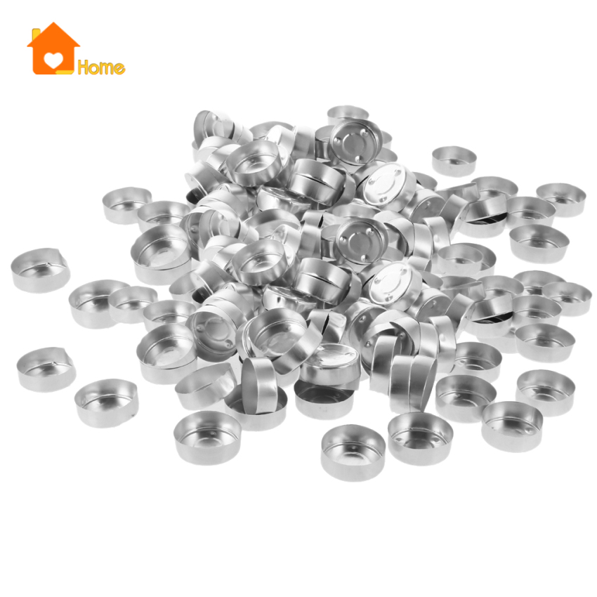 [Love_Home]200 Pieces Empty Aluminum Tealight Cups DIY Candles Containers Case