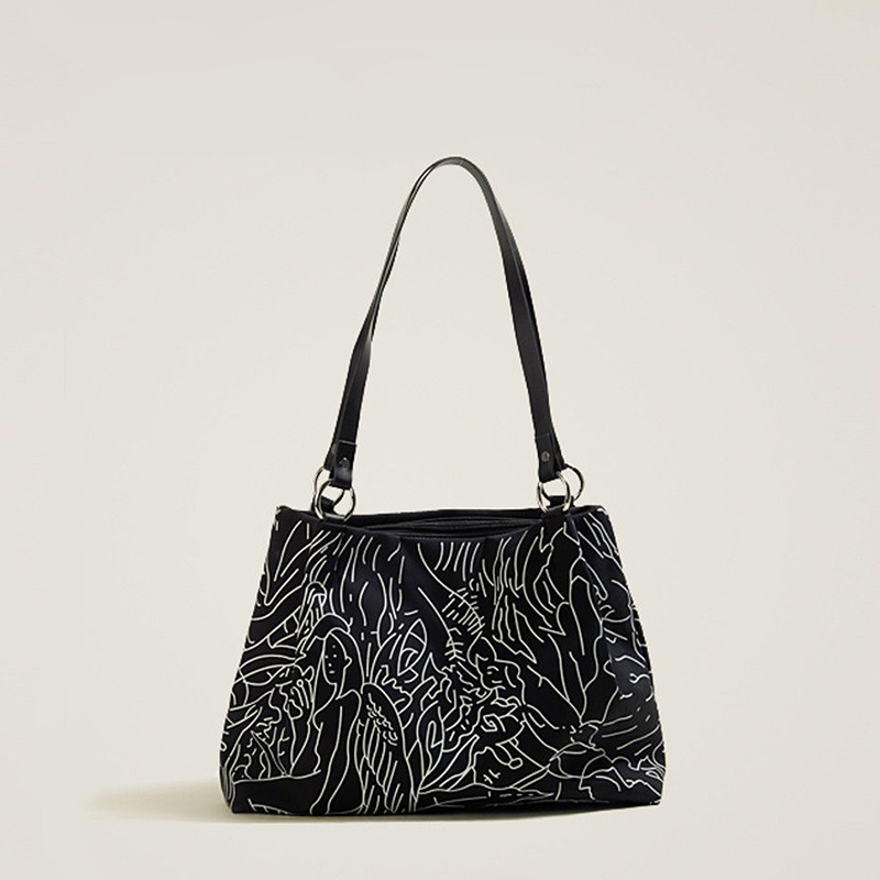 Balo canvas sức chứa lớn in họa tiết thời trang cho nữ