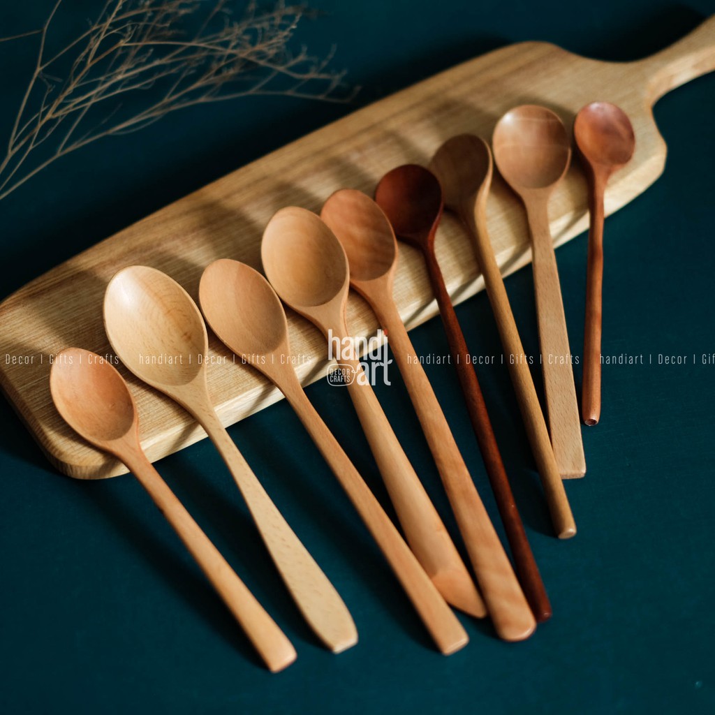 Muỗng súp/kem gỗ beech - Thìa sup -  wooden spoon soup