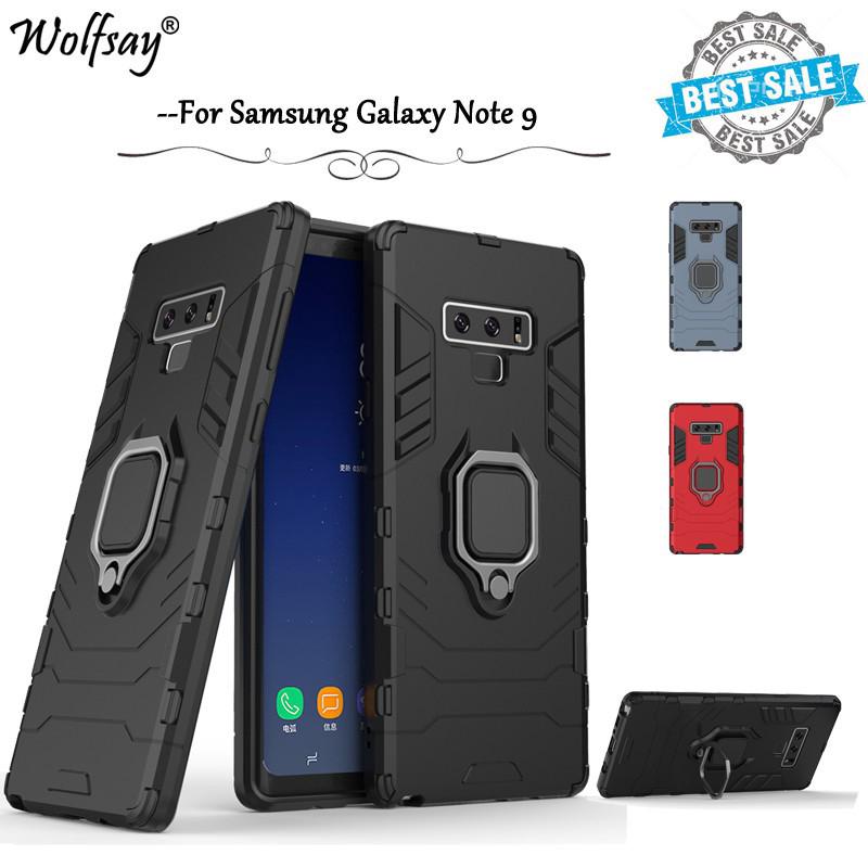 Shockproof Bumper Hard Cover Fashion Ring Stand Protective Phone Case For Samsung Galaxy Note 9