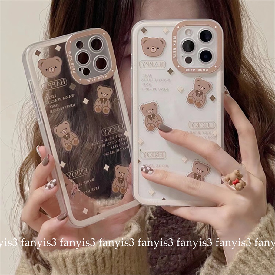 Ốp Điện Thoại TPU Mềm Trong Suốt In Hình Gấu Hoạt Hình Cho iPhone 14 13 12 11 Pro Max XS Max XR X XS 8 7 6s 6 Plus SE 2020