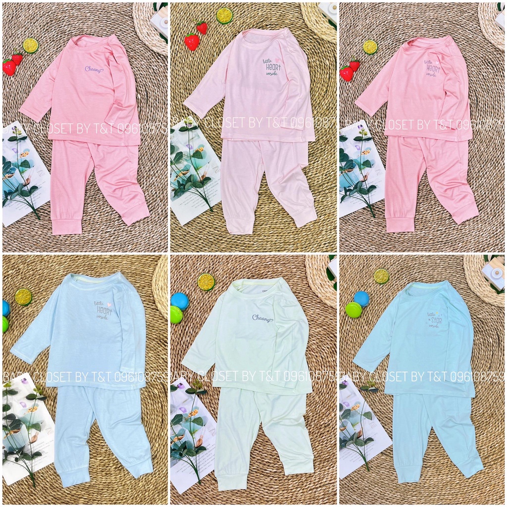 [CHÍNH HÃNG ]Bộ dài tay quần dài trẻ em vải cotton park mềm mại chính hãng Chaang