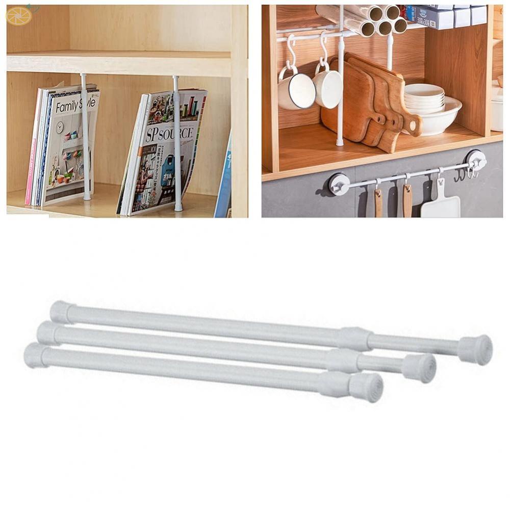 【VARSTR】1 Pcs Curtain Rail Pole Extendable Tension Rod  For Cupboards,kitchen,wardrobe